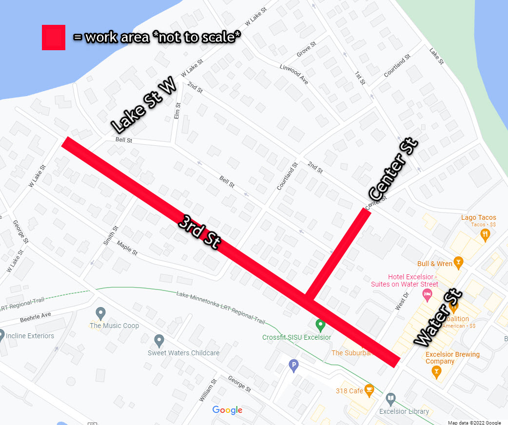 Excelsior 3rd Street from Lake to Water Streets